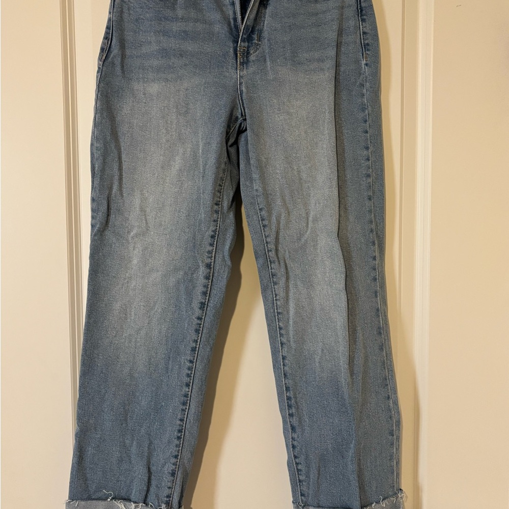 BCBGeneration Mega Cuff Wide Leg Jeans